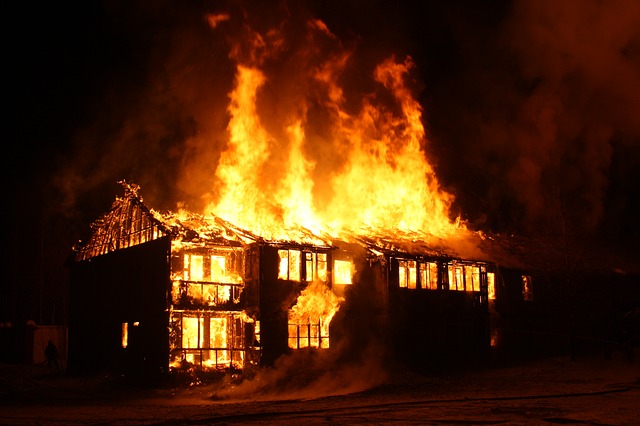 House on fire.  Pic from Pixabay
https://pixabay.com/en/service/license/