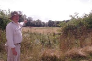 Charles Jones points out the path he believes the Norse army took to Fulford.